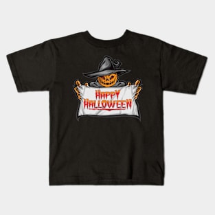 Scarecrow  and Happy halloween Kids T-Shirt